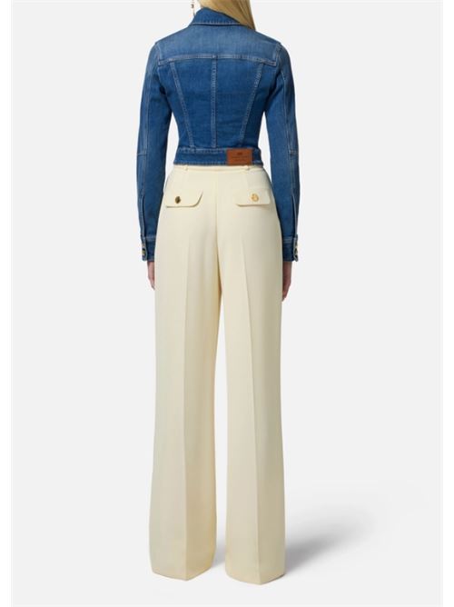 TROUSERS WITH GOLD BUTTONS ELISABETTA FRANCHI | PA06451E2DC7 lemonade